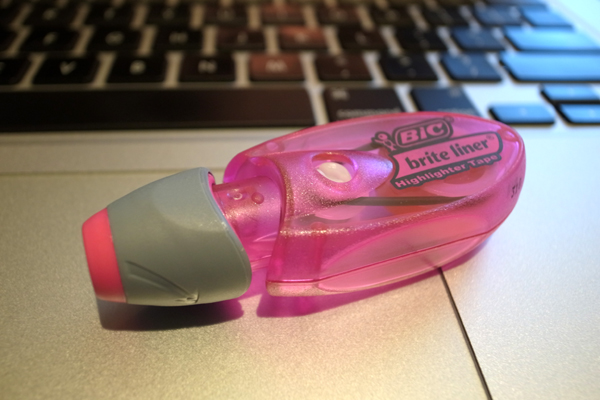 BIC ブライトライナー ハイライターテープ(ピンク) レビュー