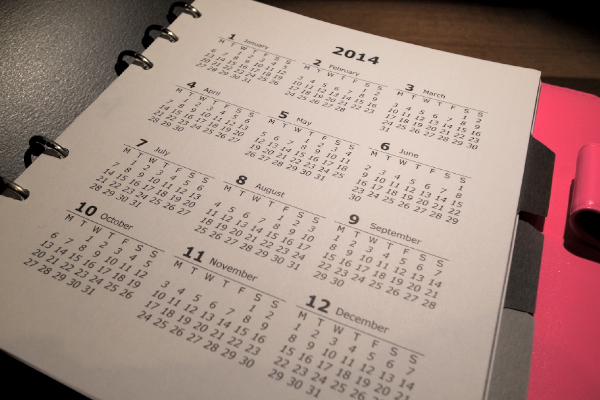 ASHFORD HBxWA5 自作リフィル 2014年 カレンダー